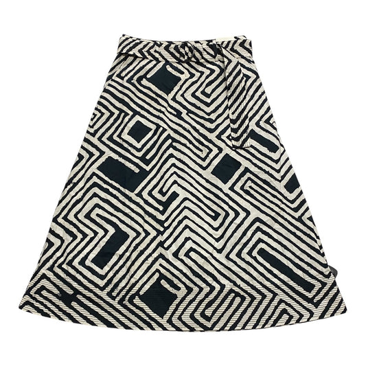 Skirt Maxi By Banana Republic In Black & Cream, Size:4
