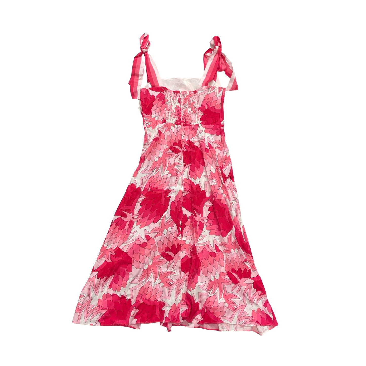 Dress Casual Midi By Trina Turk In Pink & White, Size:0