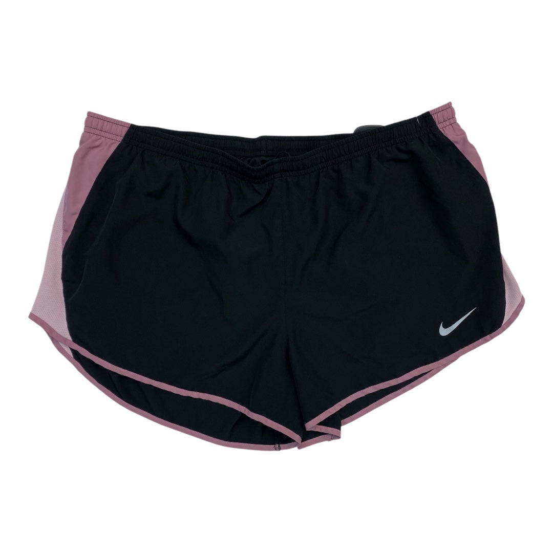 Athletic Shorts By Nike In Black & Pink, Size:1X