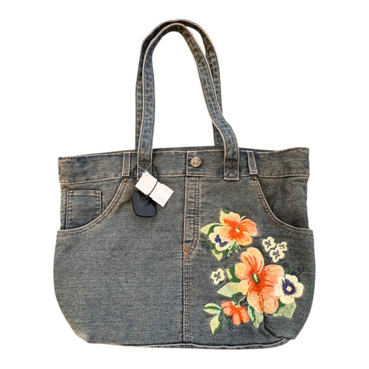 Handbag Designer By Patricia Nash In Blue Denim, Size:Medium