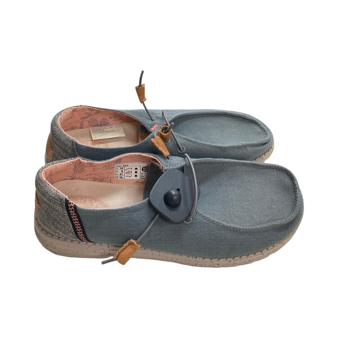 Shoes Flats By Hey Dude In Grey, Size:10