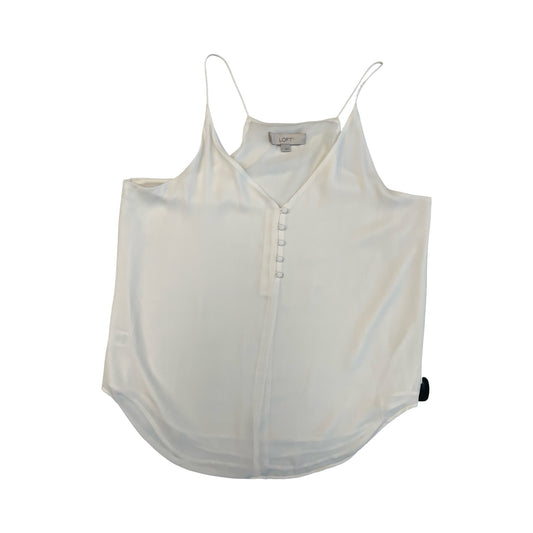 Top Sleeveless By Loft In Cream, Size:L