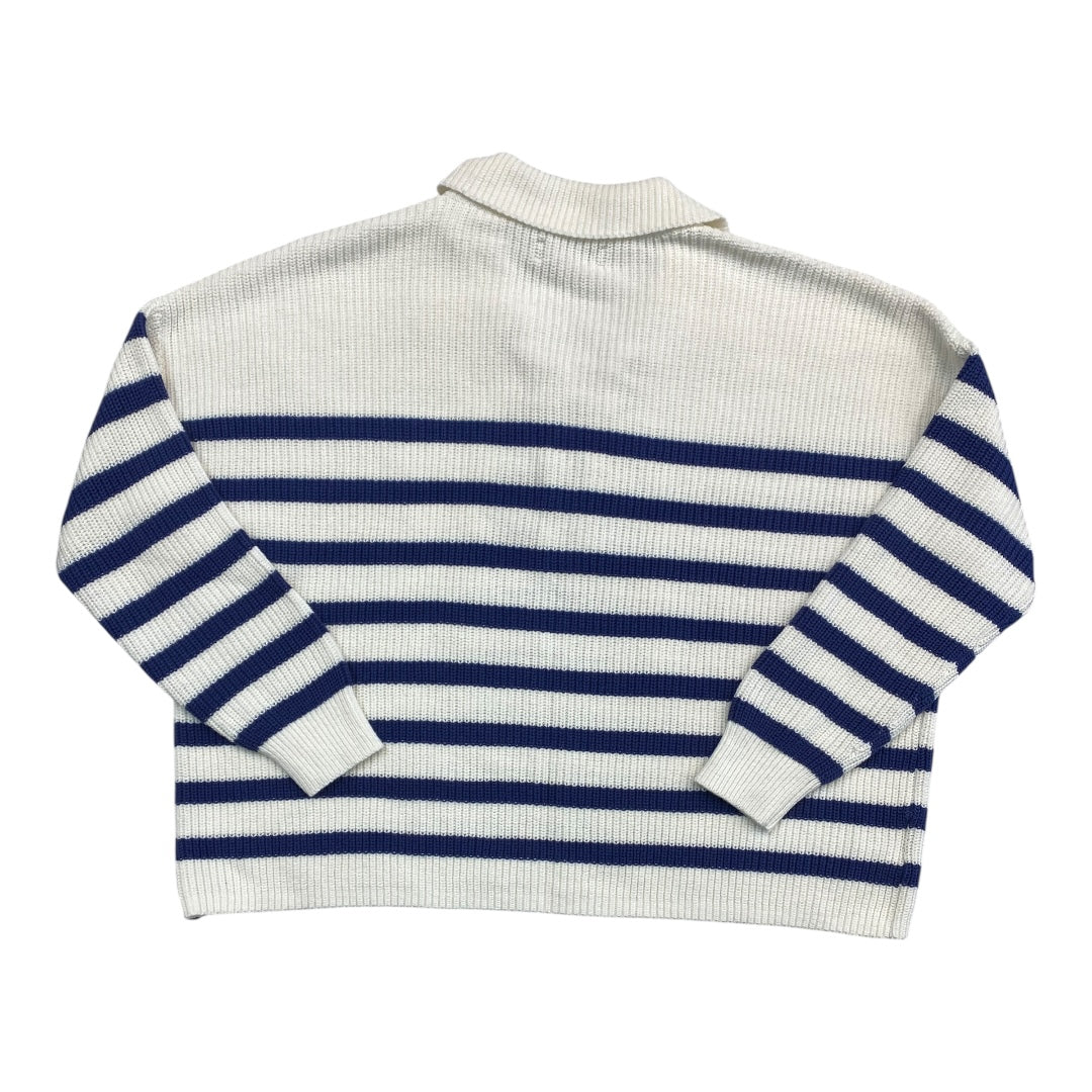 Sweater By Loft In Blue & White, Size:Xl