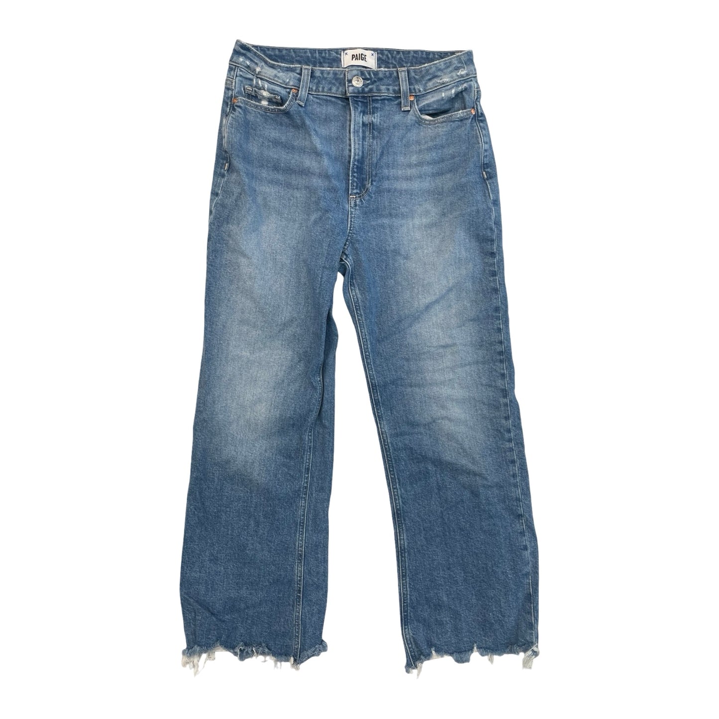 Jeans Wide Leg By Paige In Blue Denim, Size:8