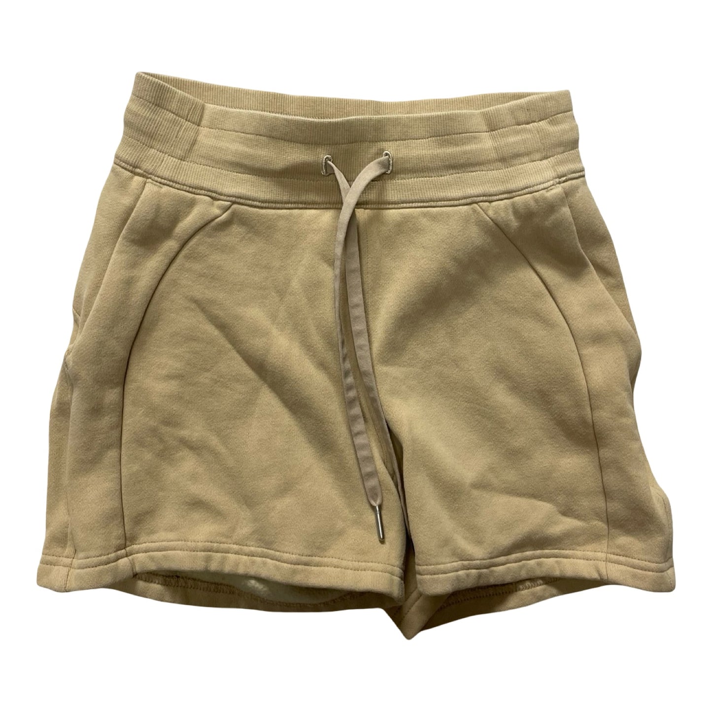 Athletic Shorts By Lululemon In Tan, Size:2