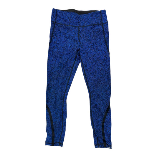 Athletic Leggings By Lululemon In Black & Blue, Size:S