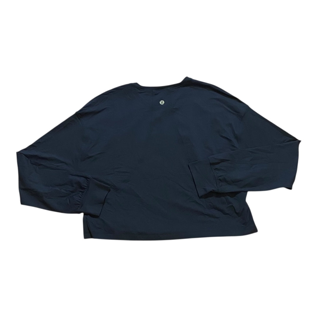 Athletic Top Ls Crewneck By Lululemon In Navy, Size:6