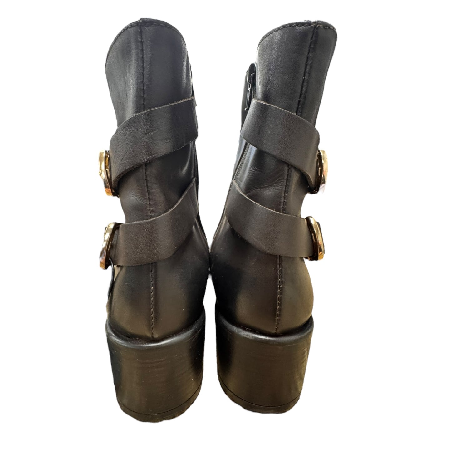 Boots Ankle Heels By EMANUELE CRASTO In Brown, Size:6.5