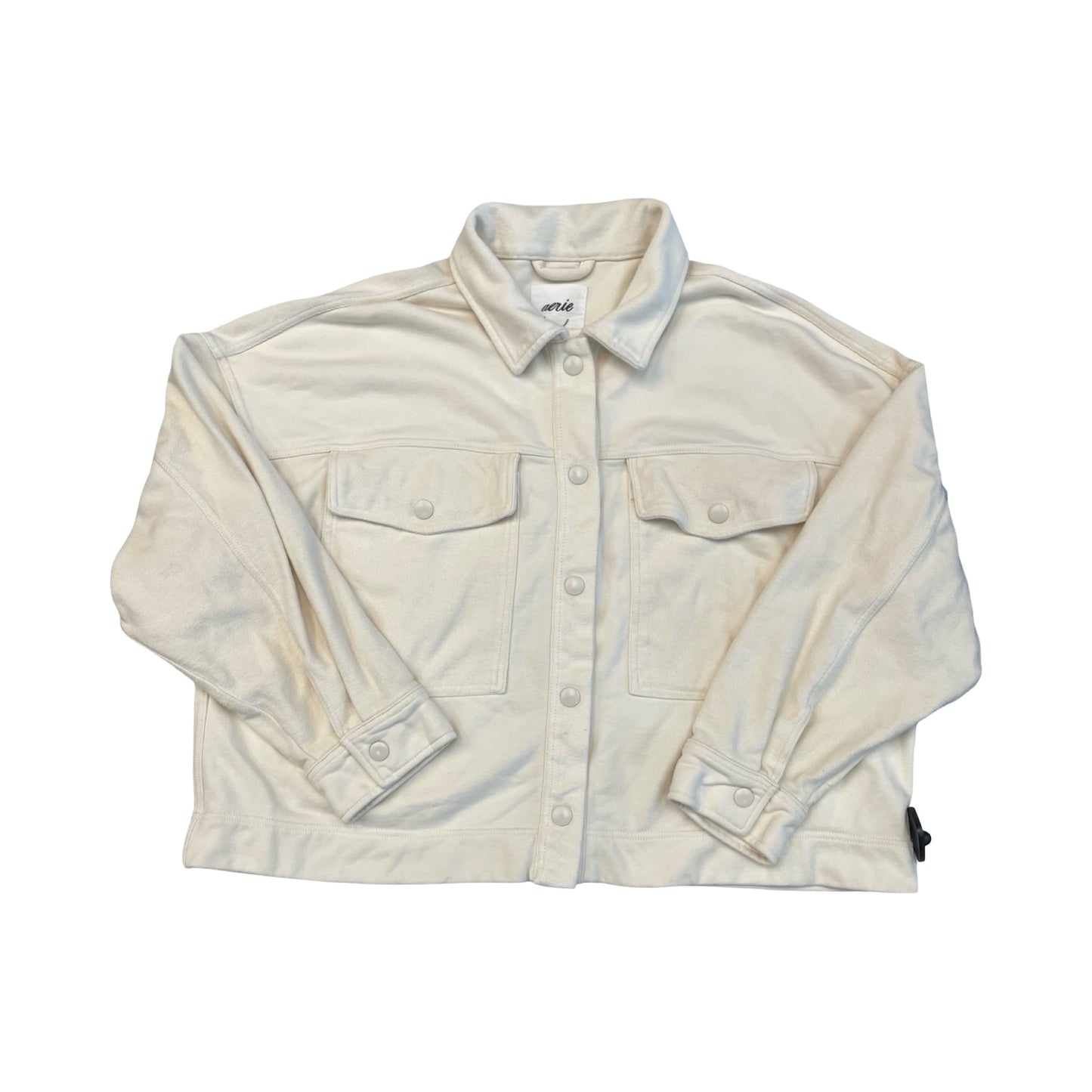 Jacket Shirt By Aerie In Cream, Size:Xxl