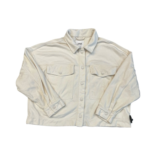 Jacket Shirt By Aerie In Cream, Size:Xxl