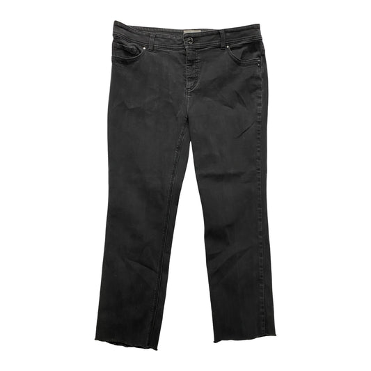 Jeans Straight By Chicos In Black Denim, Size:12