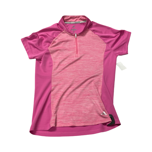 Athletic Top Ss By Adidas In Pink, Size:M