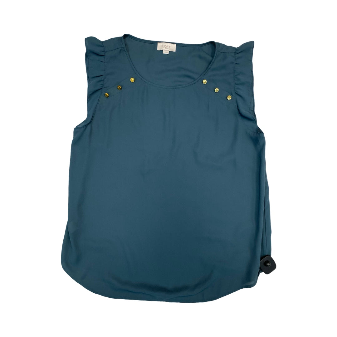 Top Sleeveless By Loft In Teal, Size:L