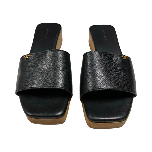Sandals Designer By Tory Burch In Black & Brown, Size:8.5