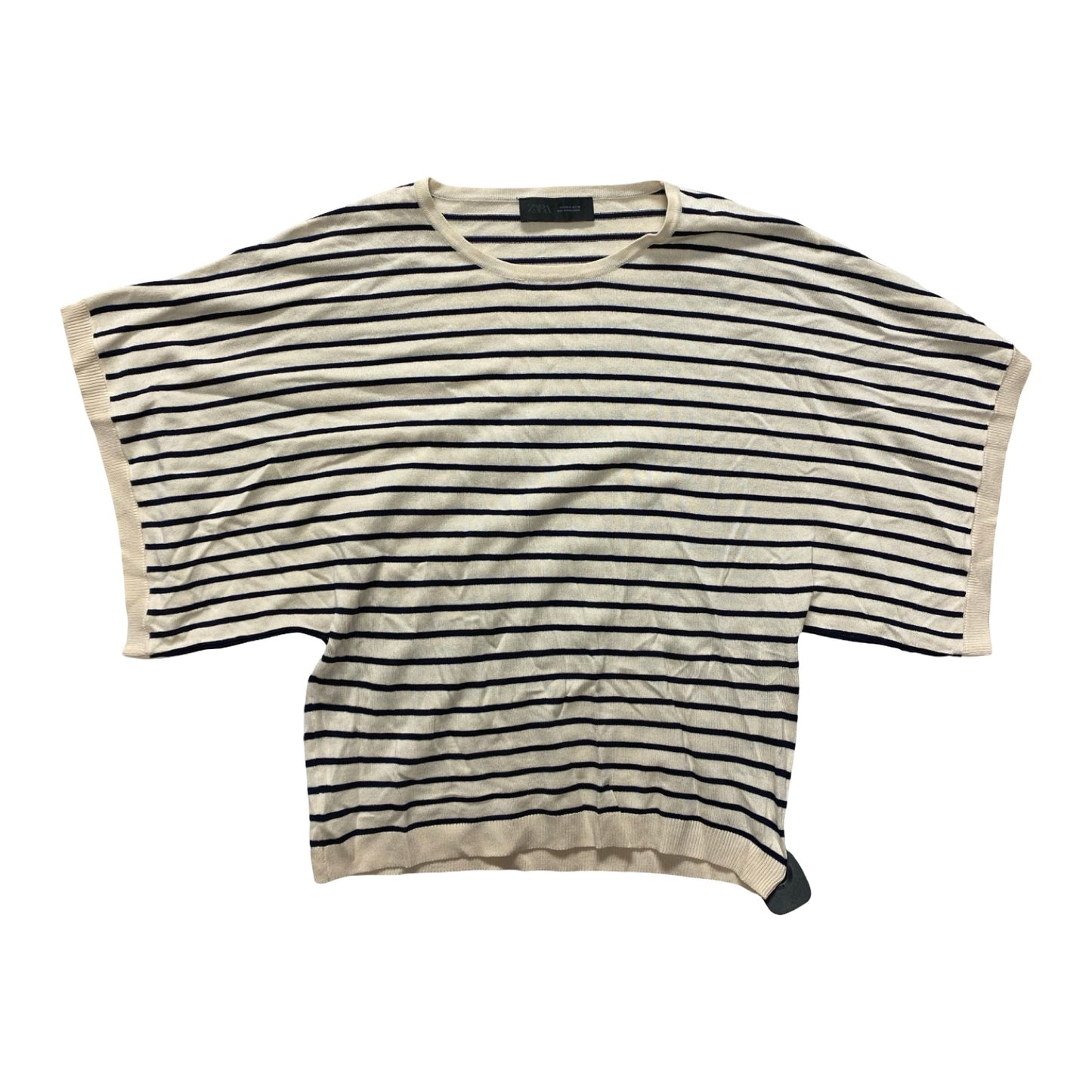 Top Ss By Zara In Blue & Cream, Size:S