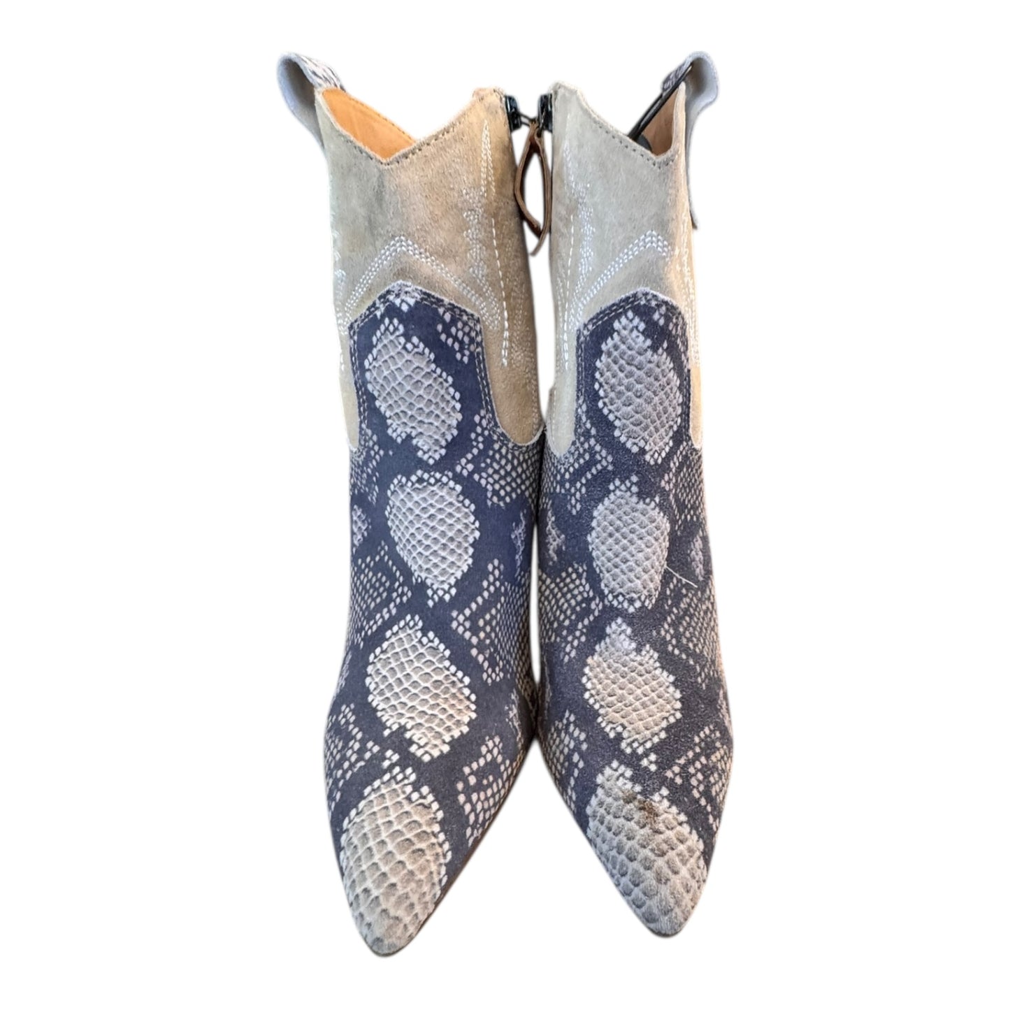 Boots Ankle Heels By Dingo In Animal Print, Size:8