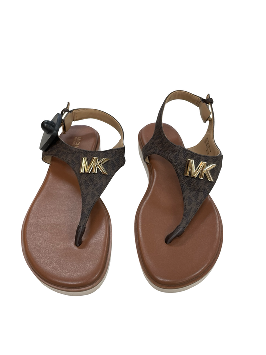 Sandals Flats By Michael By Michael Kors In Brown, Size:6