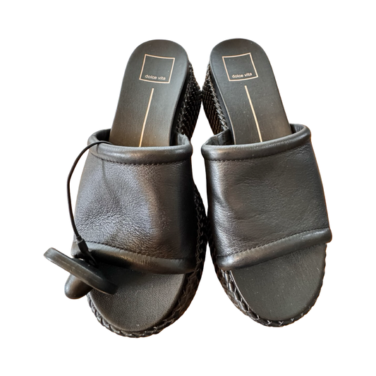Sandals Heels Platform By Dolce Vita In Black, Size:7