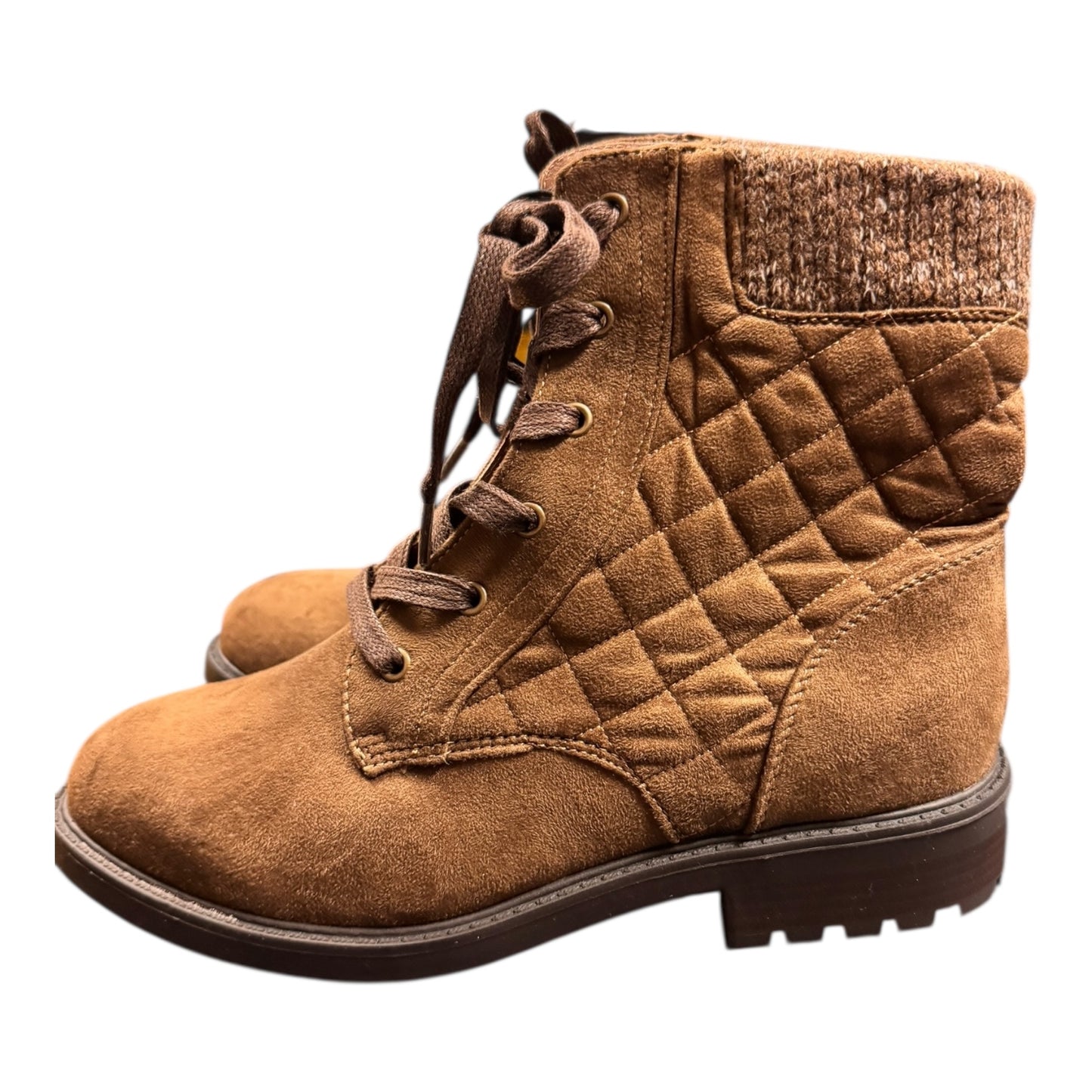 Boots Ankle Flats By Serra In Brown, Size:8