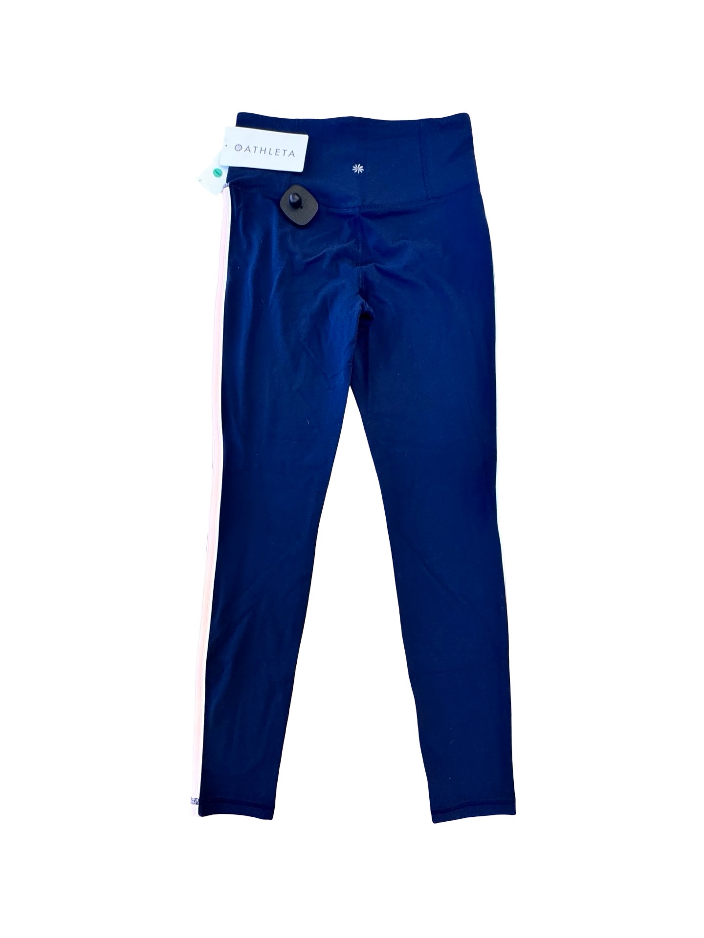 Athletic Leggings By Athleta In Navy & Pink, Size:S
