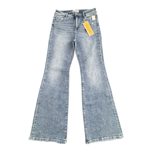 Jeans Straight By Risen In Blue Denim, Size:14
