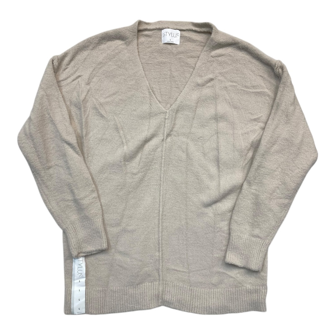 Sweater By Stylus In Beige, Size:L