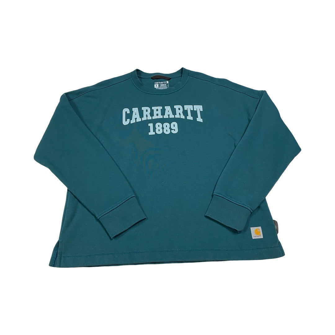 Sweatshirt Crewneck By Carhartt In Teal, Size:M