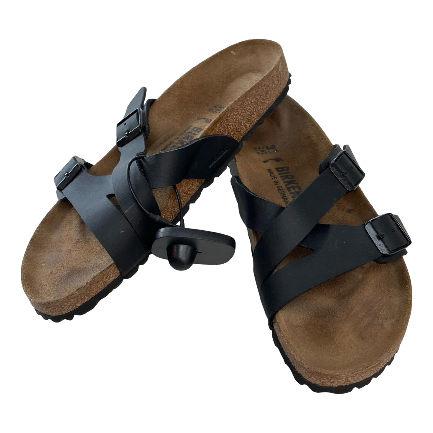 Sandals Designer By Birkenstock In Black, Size:6