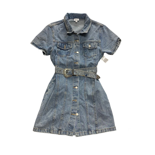 Dress Casual Short By Le Lis In Blue Denim, Size:L