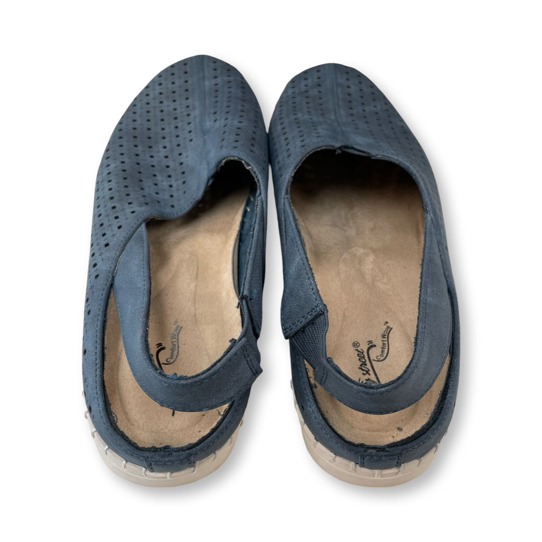 Shoes Flats By Easy Street In Blue, Size:8