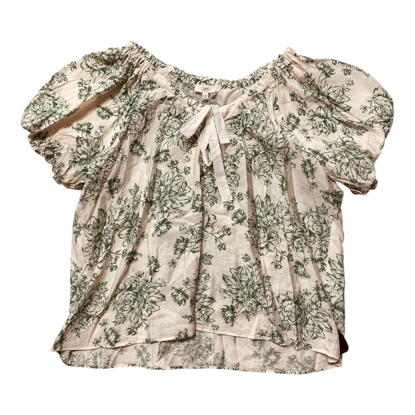 Top Ss By Oddi In Floral Print, Size:3X