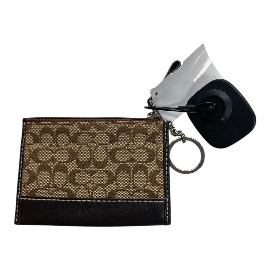 Coin Purse Designer By Coach In Brown, Size:Small
