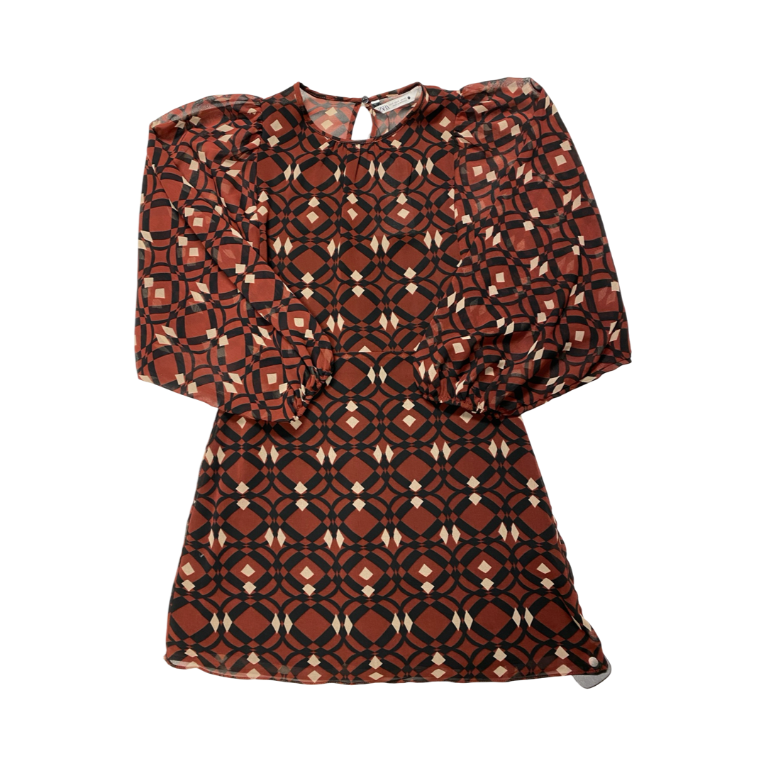 Dress Casual Short By Zara In Black & Red, Size:S