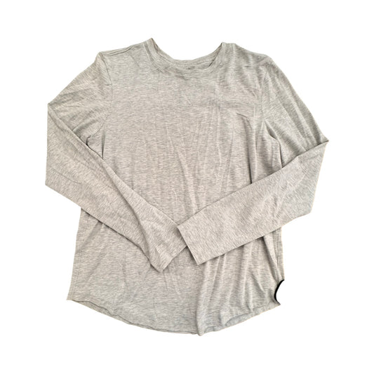 Athletic Top Ls Crewneck By Lululemon In Grey, Size:8
