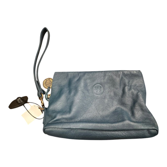 Wristlet Leather By WANDERERS TRAVEL CO In Teal, Size:Large