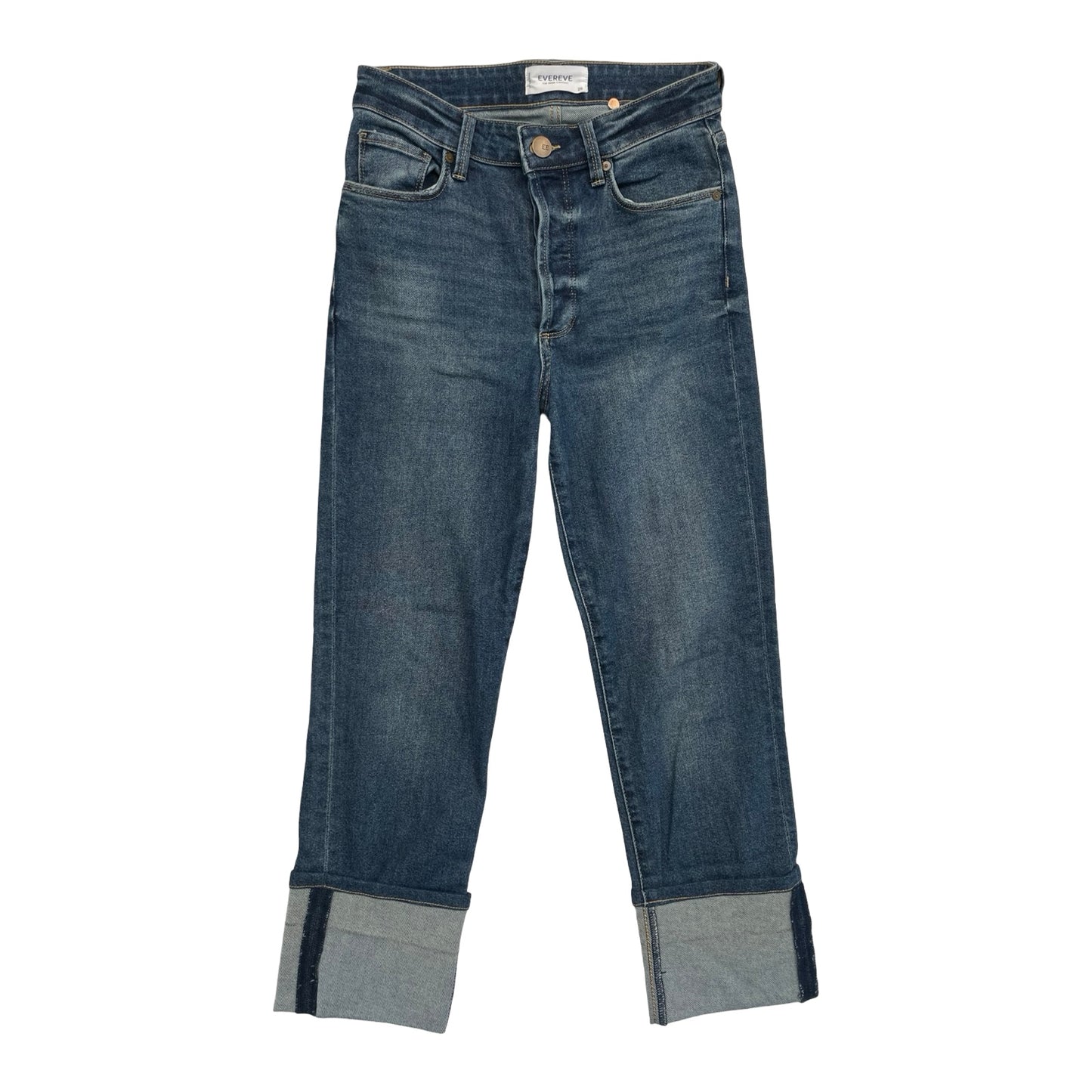 Jeans Straight By Evereve In Blue Denim, Size:2