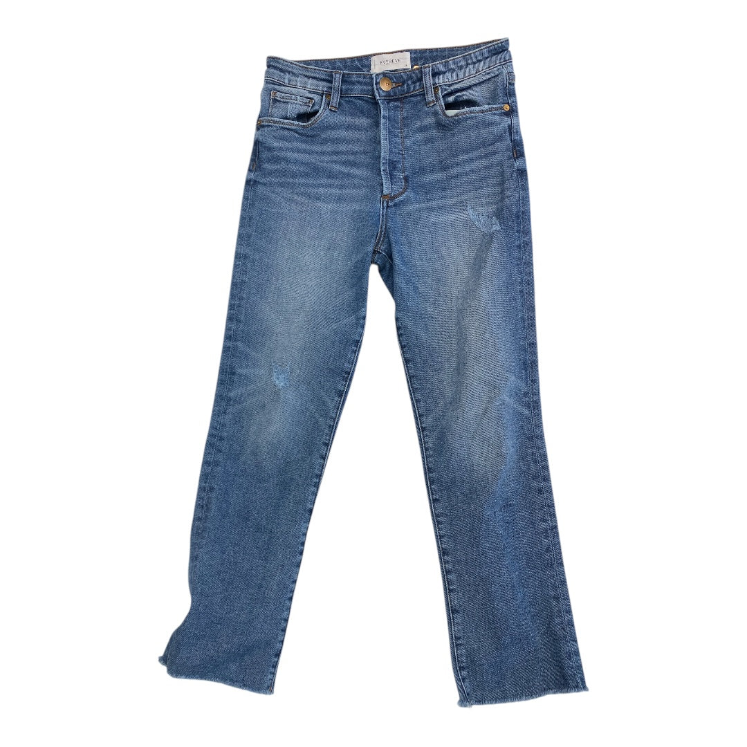 Jeans Straight By Evereve In Blue Denim, Size:6