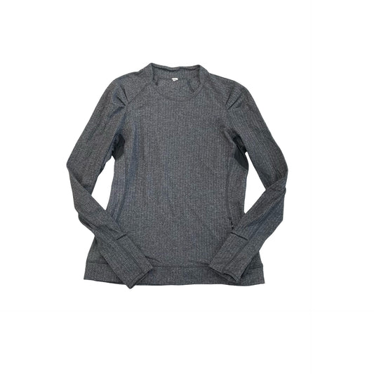 Athletic Top Ls Collar By Lululemon In Grey, Size:12