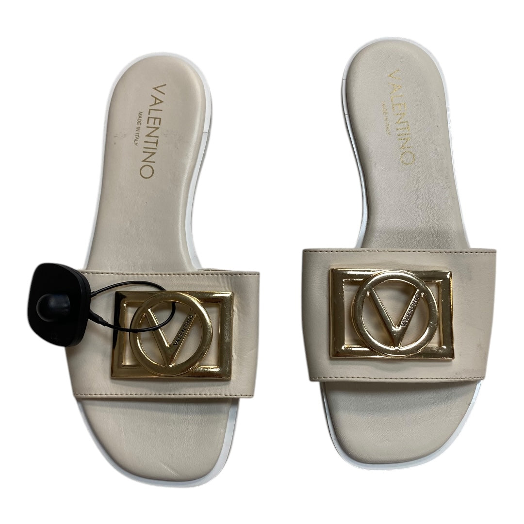 Sandals Designer By Valentino-Mario In Cream, Size:7