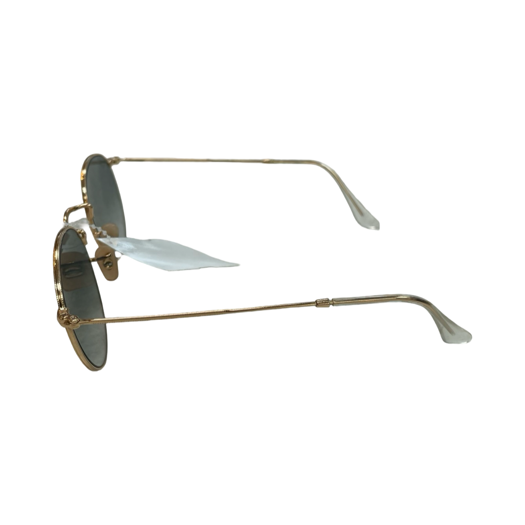 Sunglasses Designer By Ray Ban In Blue & Gold