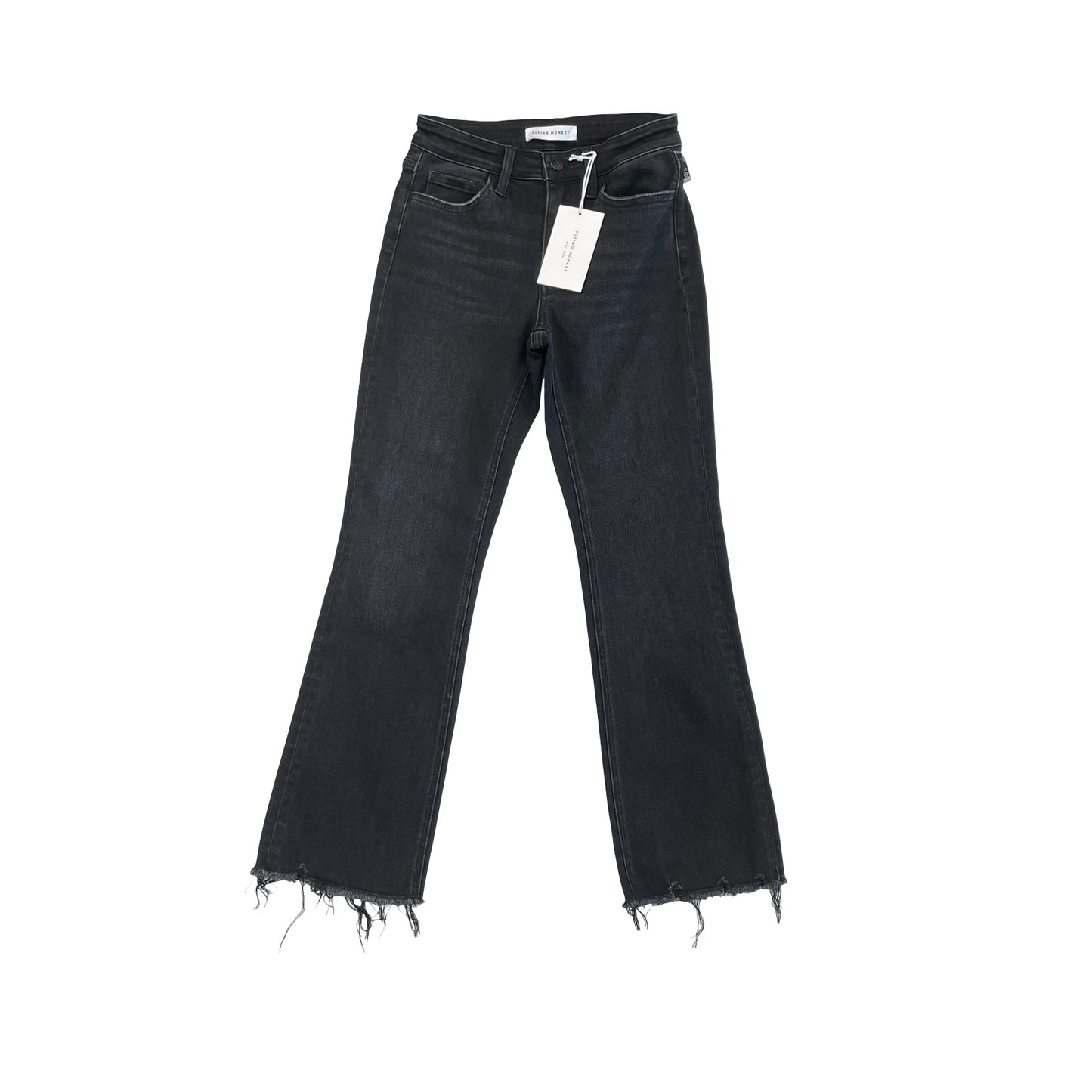 Jeans Straight By Flying Monkey In Black Denim, Size:2