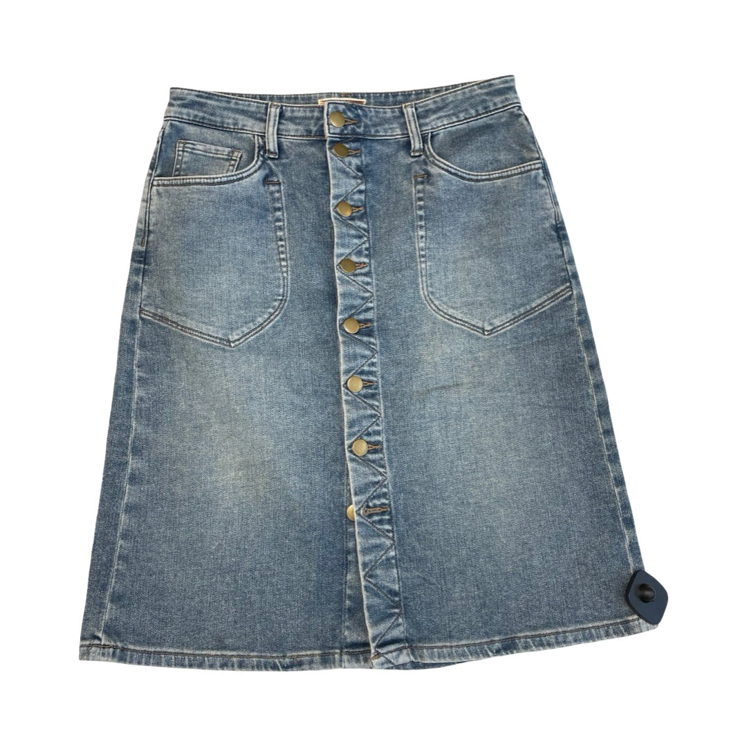 Skirt Midi By Kut In Blue Denim, Size:4