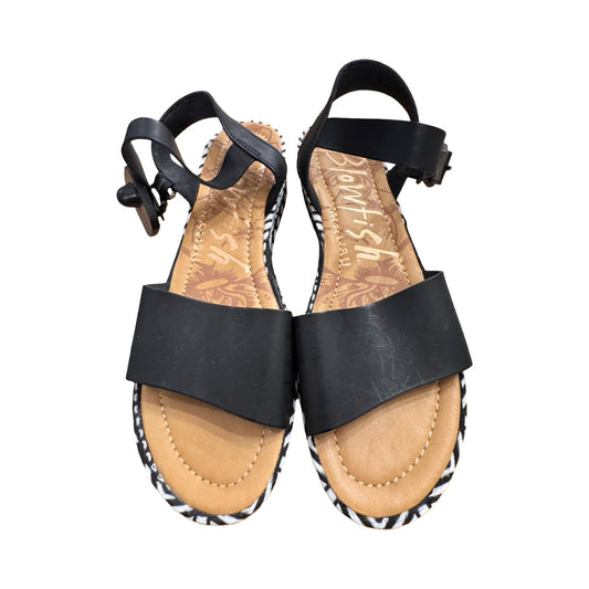Sandals Heels Platform By Blowfish In Black & White, Size:8