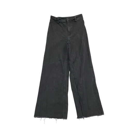 Jeans Wide Leg By Mng In Black Denim, Size:6