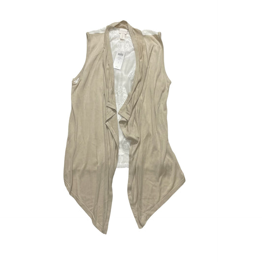 Top Sleeveless By Chicos In Cream & White, Size:M