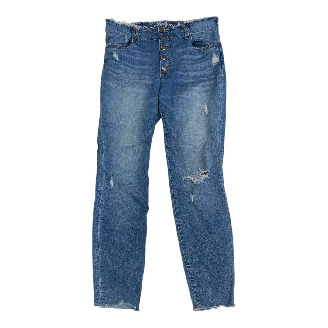 Jeans Straight By Kut In Blue Denim, Size:10