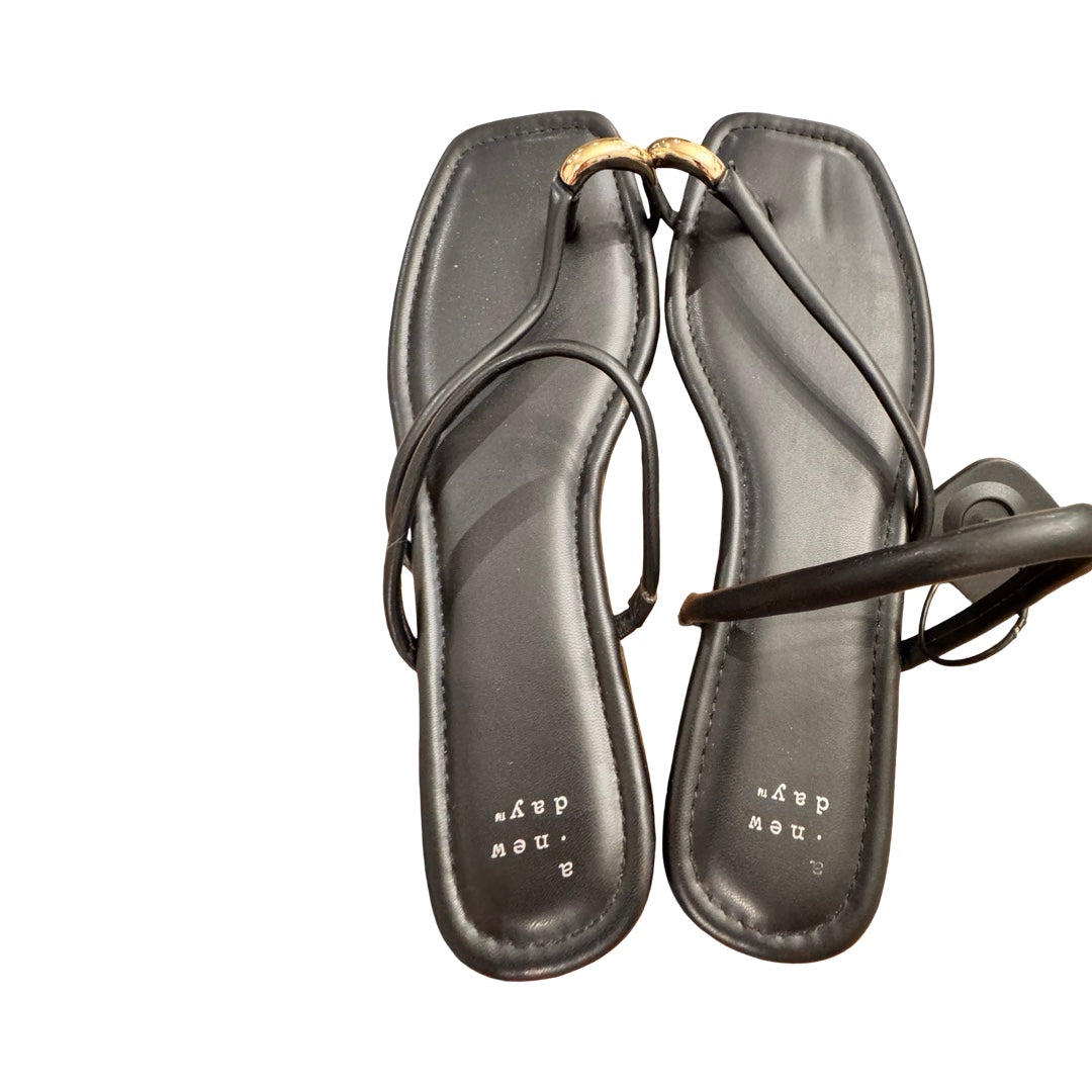 Sandals Flats By A New Day In Black, Size:11