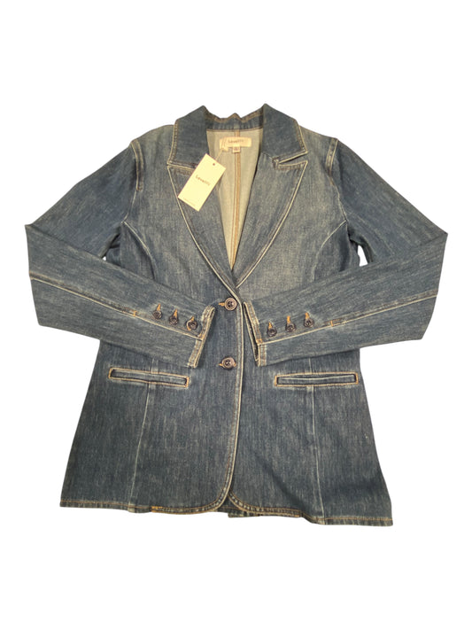Blazer By Level 99 In Blue Denim, Size:S