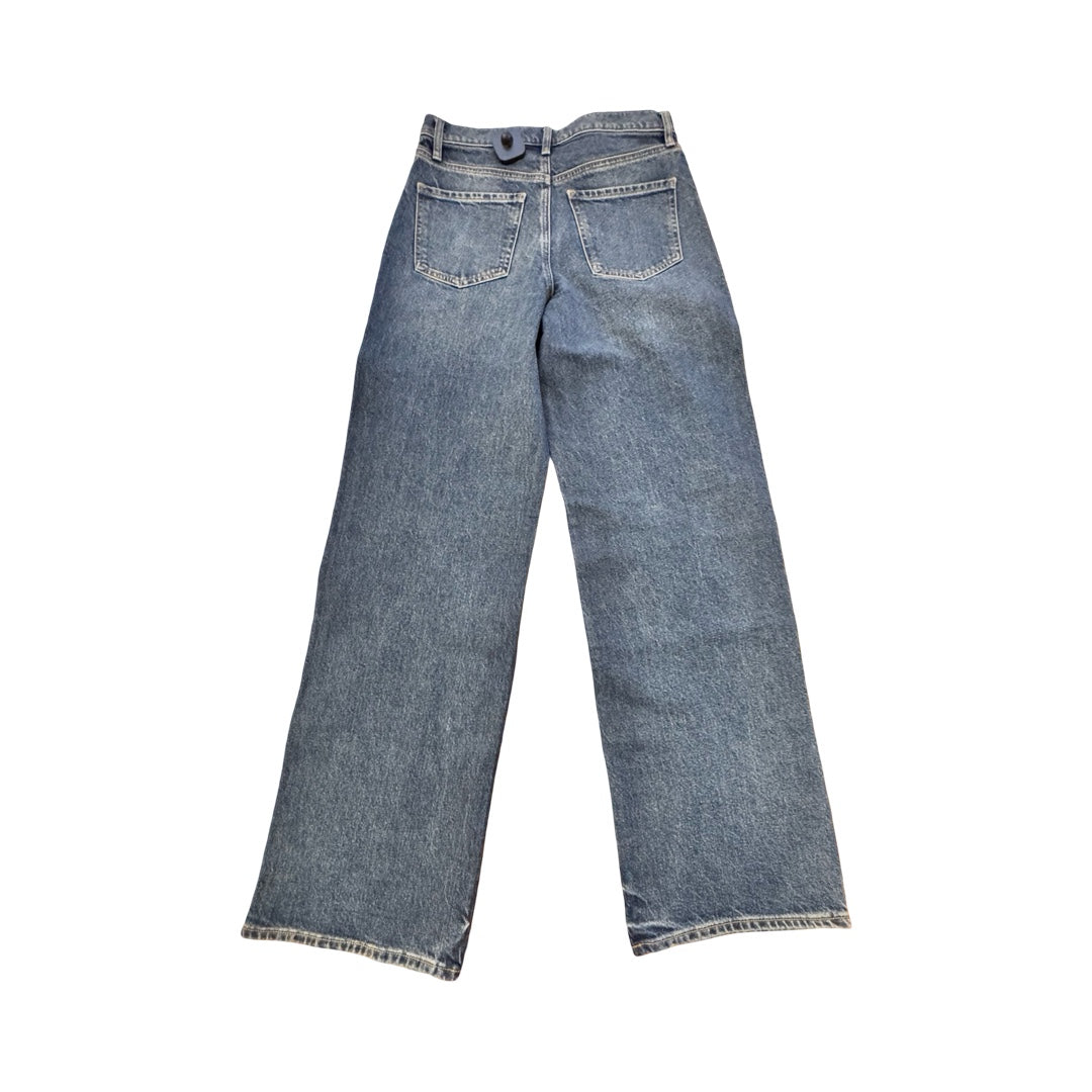 Jeans Wide Leg By Express In Blue Denim, Size:4