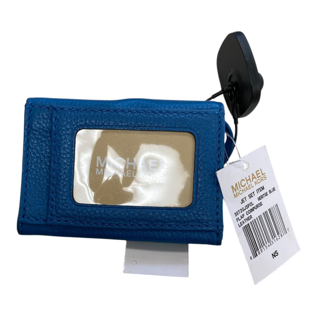Wallet Designer By Michael Kors In Blue, Size:Small